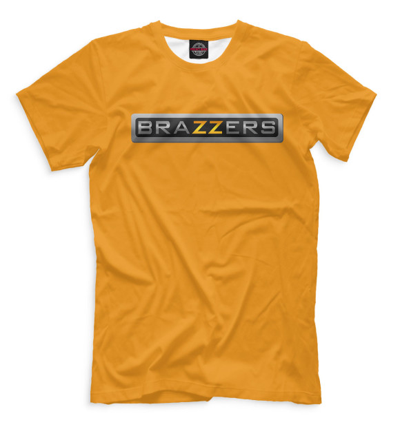 Мужская футболка с изображением Brazzers цвета Оранжевый