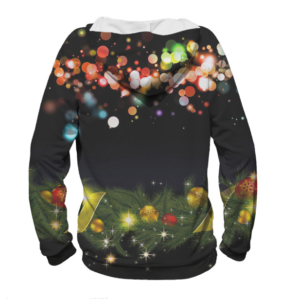 Мужское худи с изображением Ho, Ho, No. цвета Белый