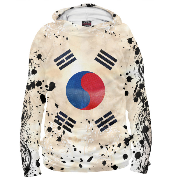 Женское худи с изображением Корея цвета Белый