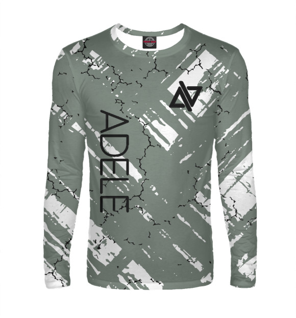 Мужской лонгслив с изображением ADELE цвета Белый