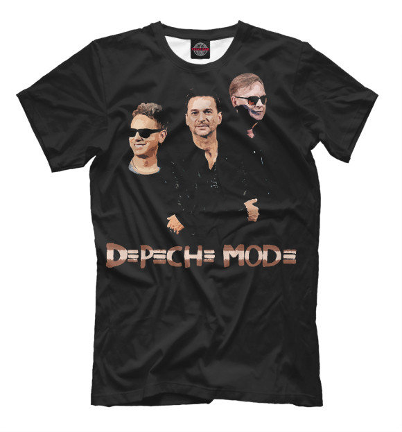 Футболка для мальчиков с изображением Depeche Mode цвета Черный