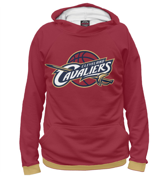 Женское худи с изображением Cleveland Cavaliers цвета Белый