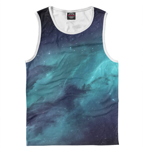 Мужская майка с изображением Галактика цвета Белый