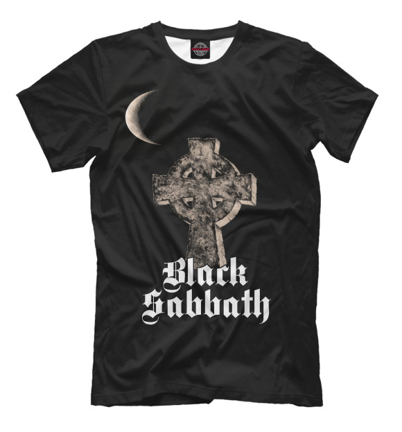 Мужская футболка с изображением Black Sabbath цвета Черный