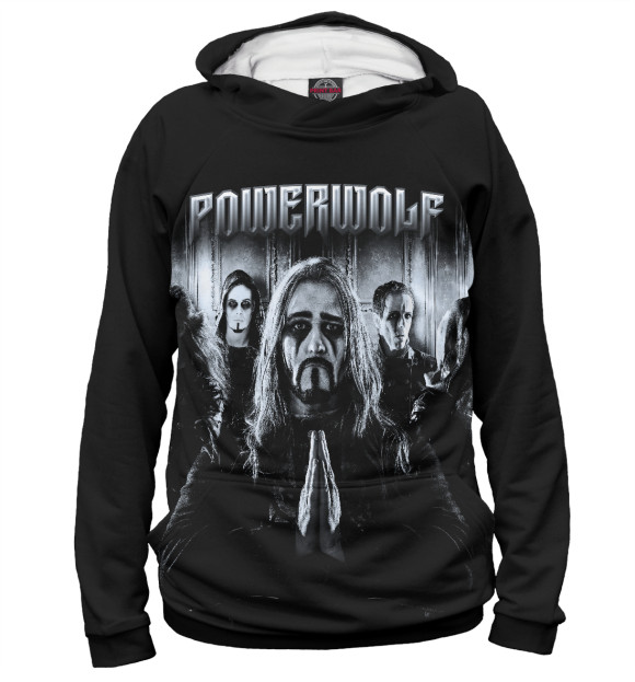 Женское худи с изображением Powerwolf цвета Белый