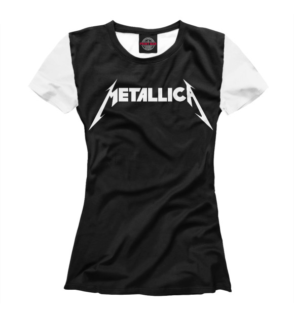 Футболка для девочек с изображением Metallica цвета Белый