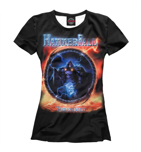 Женская футболка с изображением HammerFall цвета Белый
