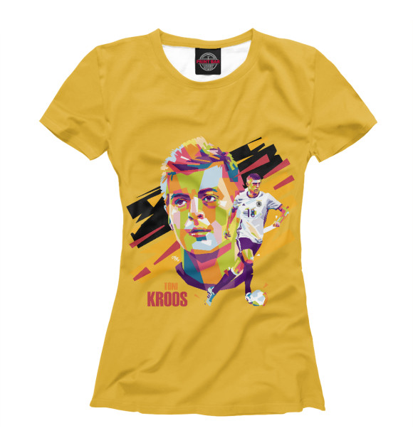 Женская футболка с изображением Toni Kroos цвета Белый