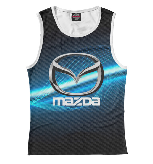 Майка для девочки с изображением MAZDA SPORT цвета Белый