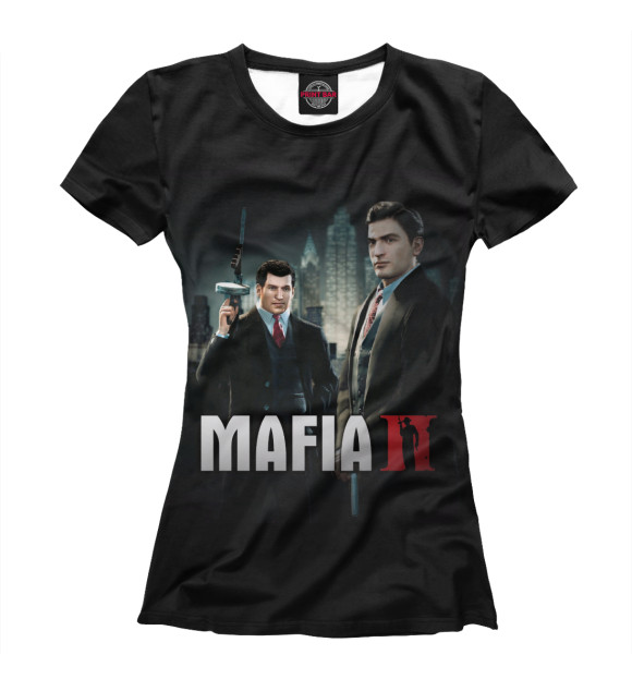 Футболка для девочек с изображением Mafia II цвета Белый