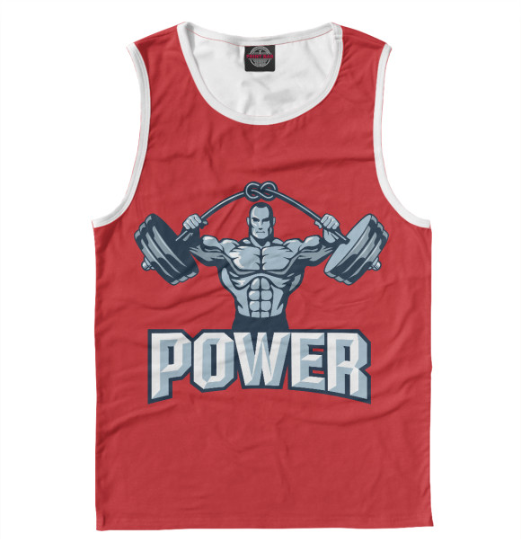 Майка для мальчика с изображением Power цвета Белый