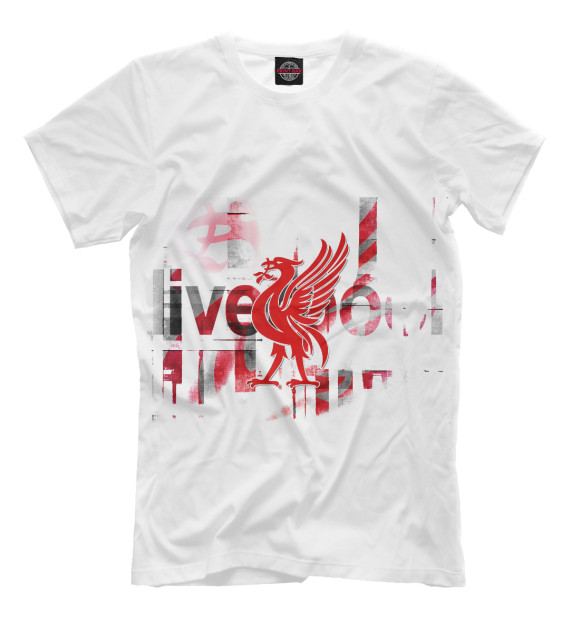 Мужская футболка с изображением FC Liverpool цвета Молочно-белый