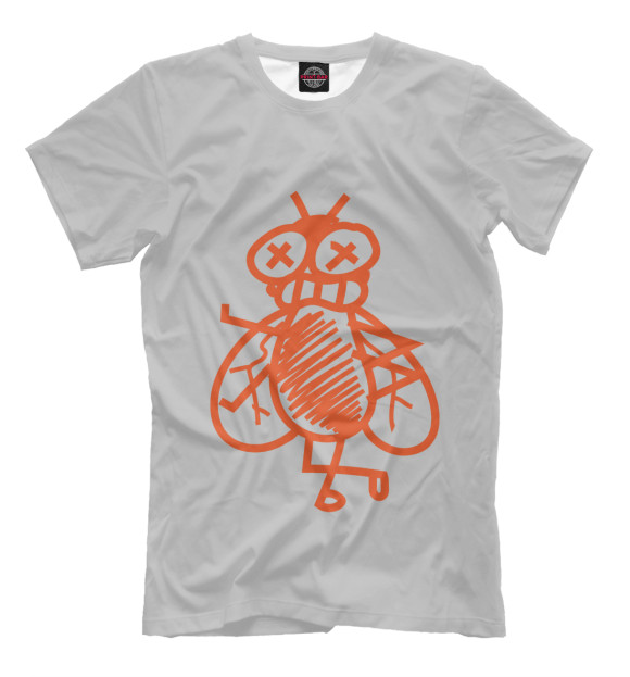 Мужская футболка с изображением Наглая муха цвета Бежевый