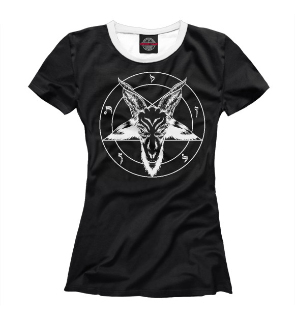 Футболка для девочек с изображением Pentagram цвета Белый