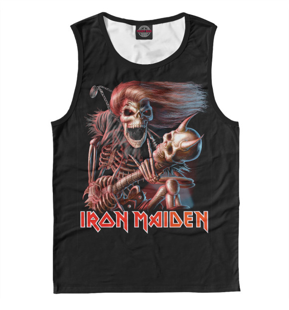 Мужская майка с изображением Iron Maiden цвета Белый