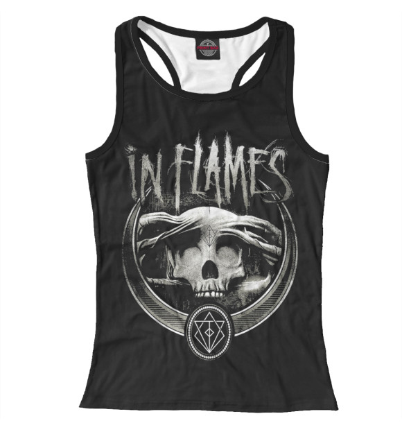 Женская майка-борцовка с изображением In Flames цвета Белый