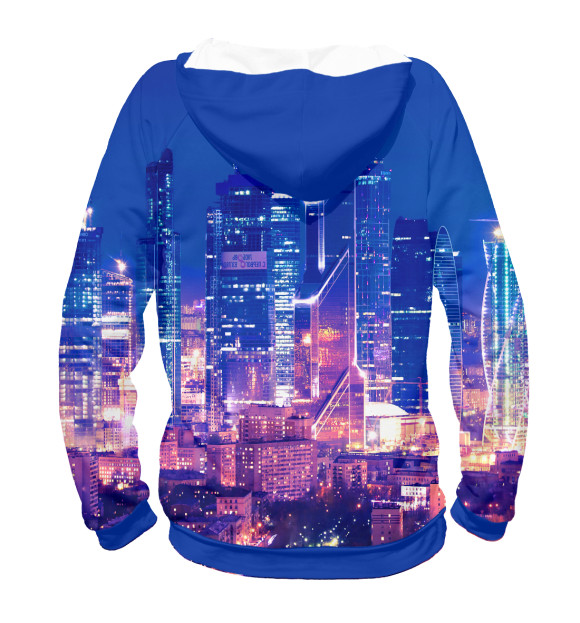 Мужское худи с изображением Москва цвета Белый