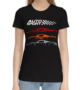 Хлопковая футболка для девочек Auto sport