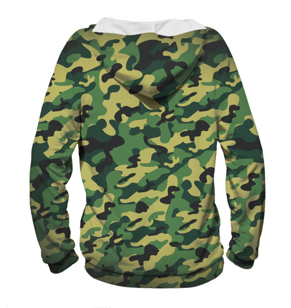 Женское худи с изображением Военный Никита цвета Белый