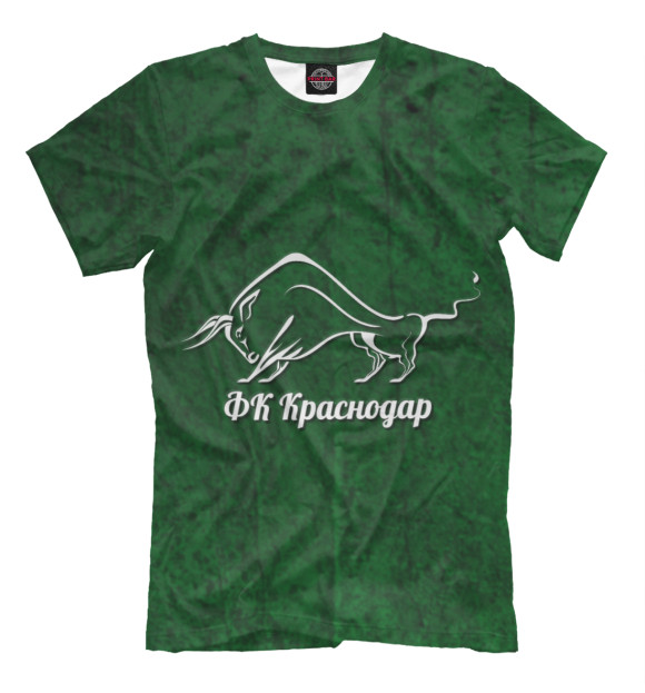 Мужская футболка с изображением ФК Краснодар цвета Темно-зеленый