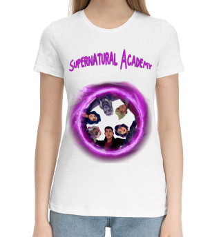 Хлопковая футболка для девочек Supernatural academy