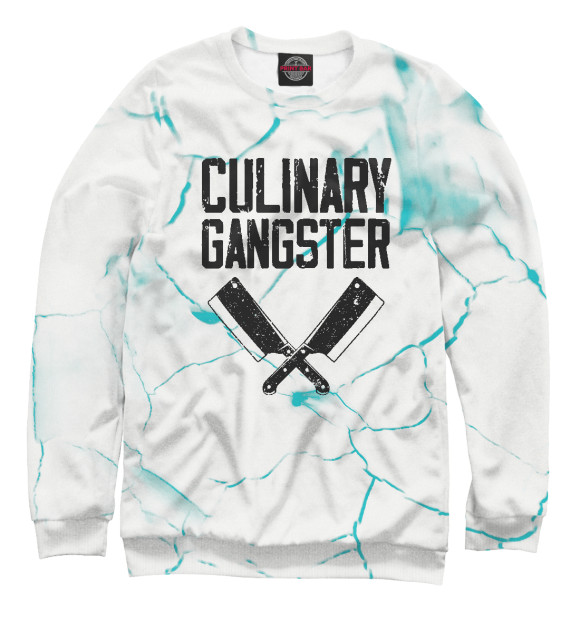 Свитшот для девочек с изображением Culinary Gangster цвета Белый