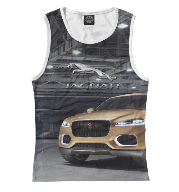 Майка для девочки с изображением Jaguar цвета Белый
