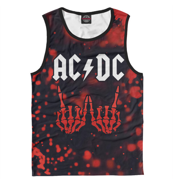 Майка для мальчика с изображением AC/DC цвета Белый