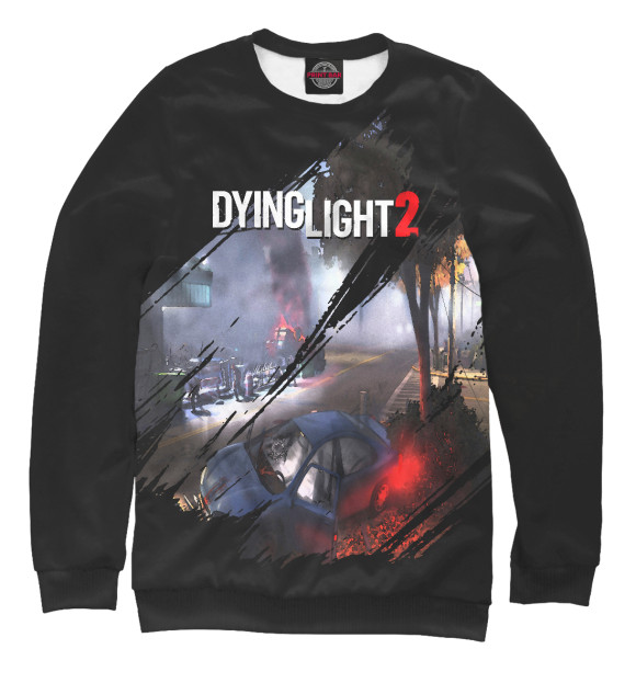 Мужской свитшот с изображением Dying Light 2 цвета Белый