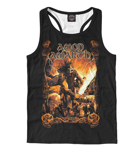 Мужская майка-борцовка с изображением Amon Amarth цвета Белый
