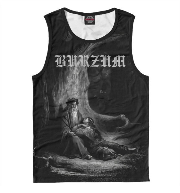 Мужская майка с изображением Burzum - The Ways of Yore цвета Белый