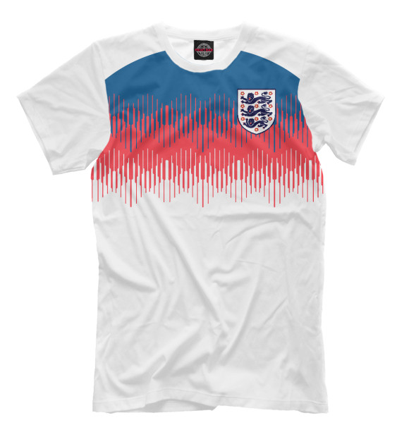 Мужская футболка с изображением Сборная Англии цвета Молочно-белый