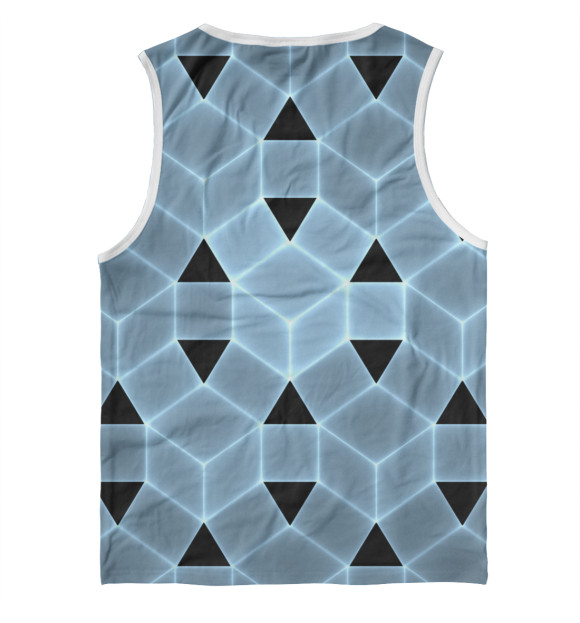Майка для мальчика с изображением Blue cube цвета Белый