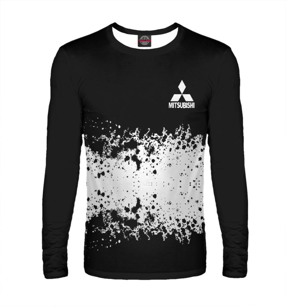 Мужской лонгслив с изображением Mitsubishi цвета Белый
