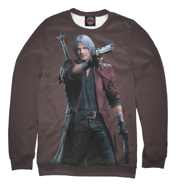 Свитшот для девочек с изображением Devil May Cry Dante цвета Белый