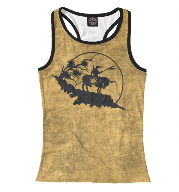 Женская майка-борцовка с изображением Indian цвета Белый