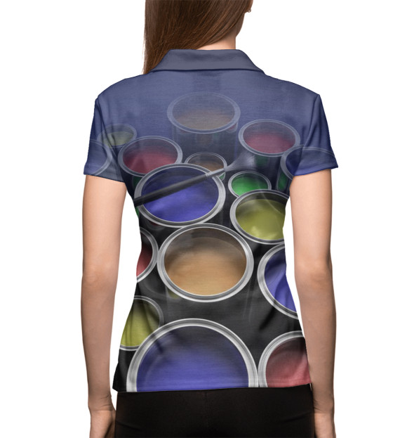 Женское поло с притом Sonik цвета Белый Женское поло с изображением Sonik цвета Белый