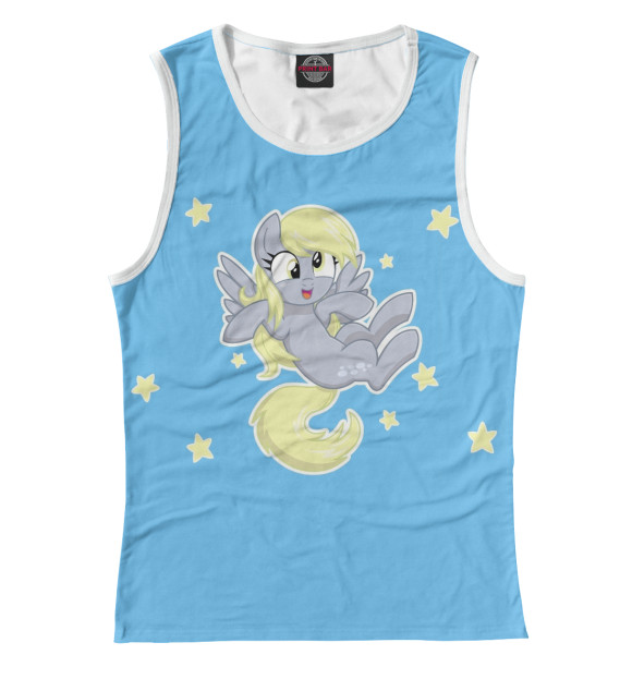 Майка для девочки с притом Derpy цвета Белый Майка для девочки с изображением Derpy цвета Белый