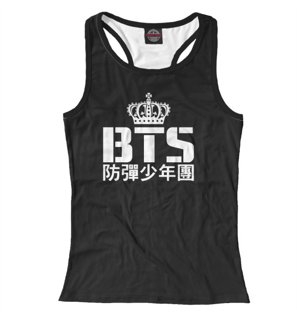 Женская майка-борцовка с изображением Bangtan Boys цвета Белый