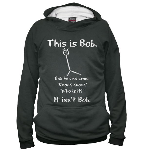 Женское худи с изображением This is Bob. цвета Белый
