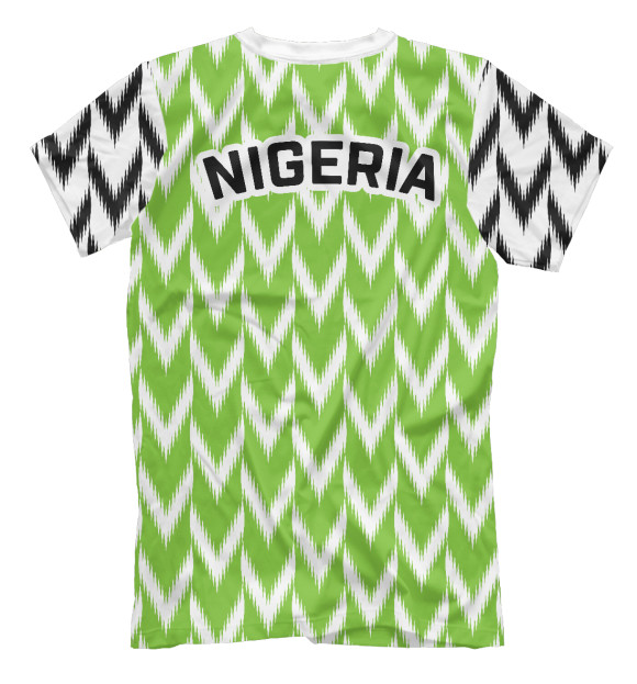 Мужская футболка с изображением Нигерия цвета Белый