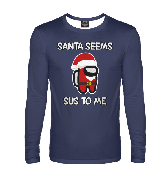 Мужской лонгслив с изображением Sus To Me цвета Белый