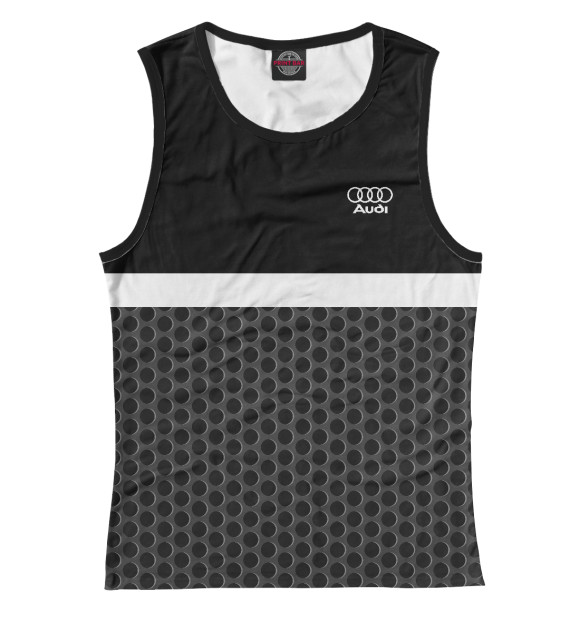 Майка для девочки с изображением Audi цвета Белый