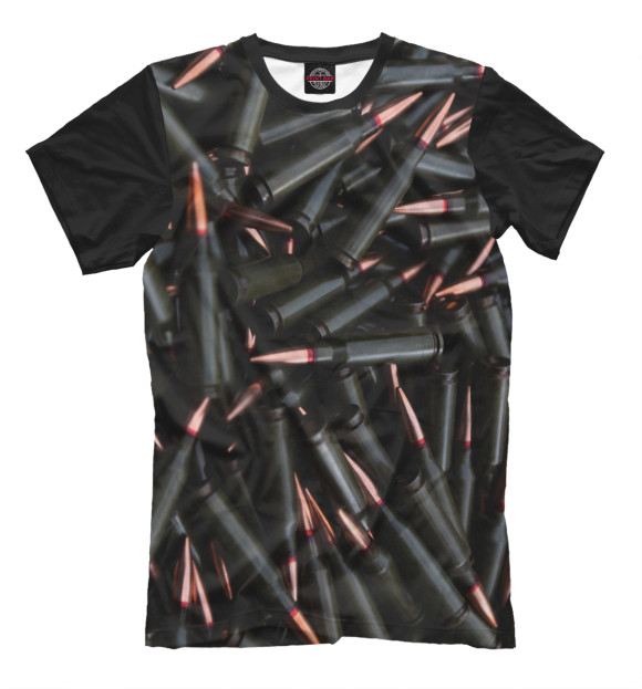 Мужская футболка с изображением оружие цвета Черный