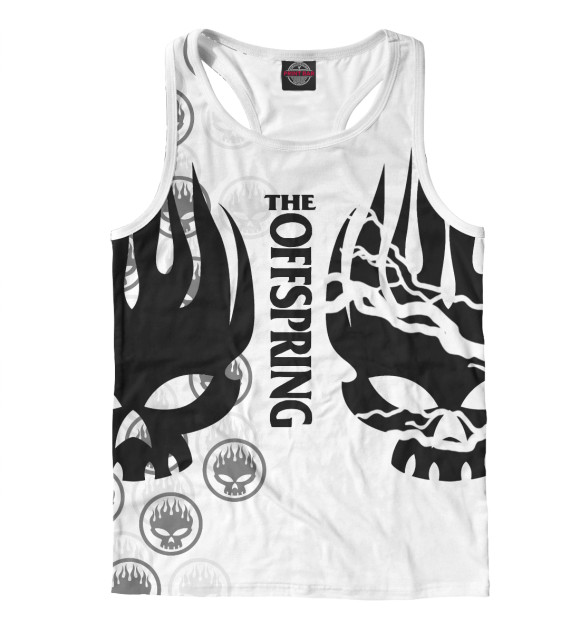 Мужская майка-борцовка с притом The Offspring цвета Белый Мужская майка-борцовка с изображением The Offspring цвета Белый