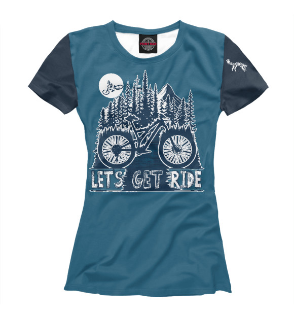Футболка для девочек с изображением Let's Get Ride цвета Белый