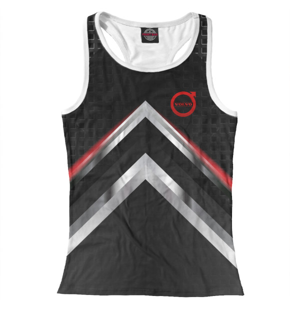 Женская майка-борцовка с изображением Volvo SPORT цвета Белый