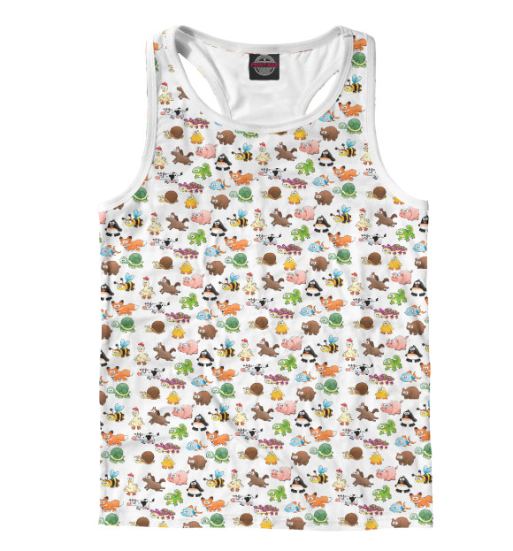 Мужская майка-борцовка с изображением Педиатр цвета Белый