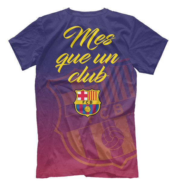 Мужская футболка с изображением Барселона цвета Белый