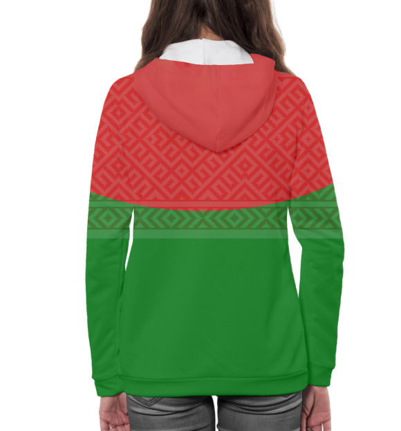 Женское худи с изображением Беларусь цвета Белый